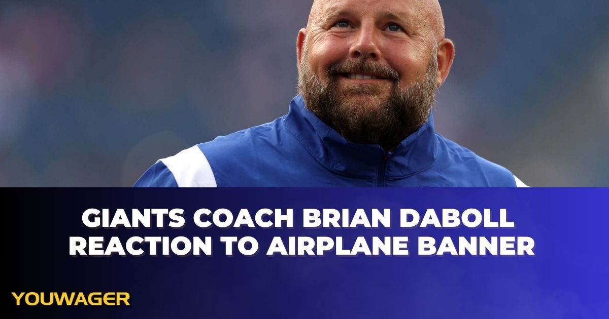 Giants Coach Brian Daboll Reaction to Airplane Banner