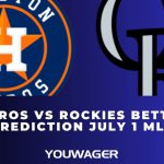 Astros vs Rockies Betting Prediction July 1 MLB