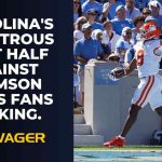 Before halfway, North Carolina's disastrous first half against Clemson sends fans packing.