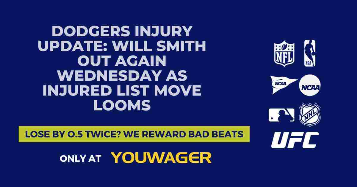 Dodgers Injury Update_ Will Smith Out Again Wednesday as Injured List Move Looms