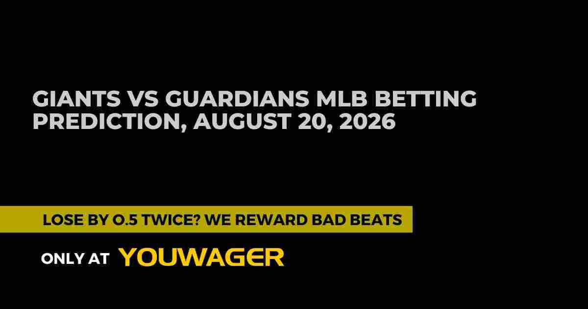Giants vs Guardians MLB Betting Prediction, August 20, 2026