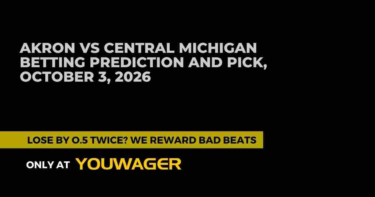 Akron vs Central Michigan Betting Prediction and Pick, October 3, 2026