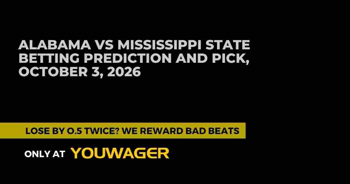 Alabama vs Mississippi State Betting Prediction and Pick, October 3, 2026