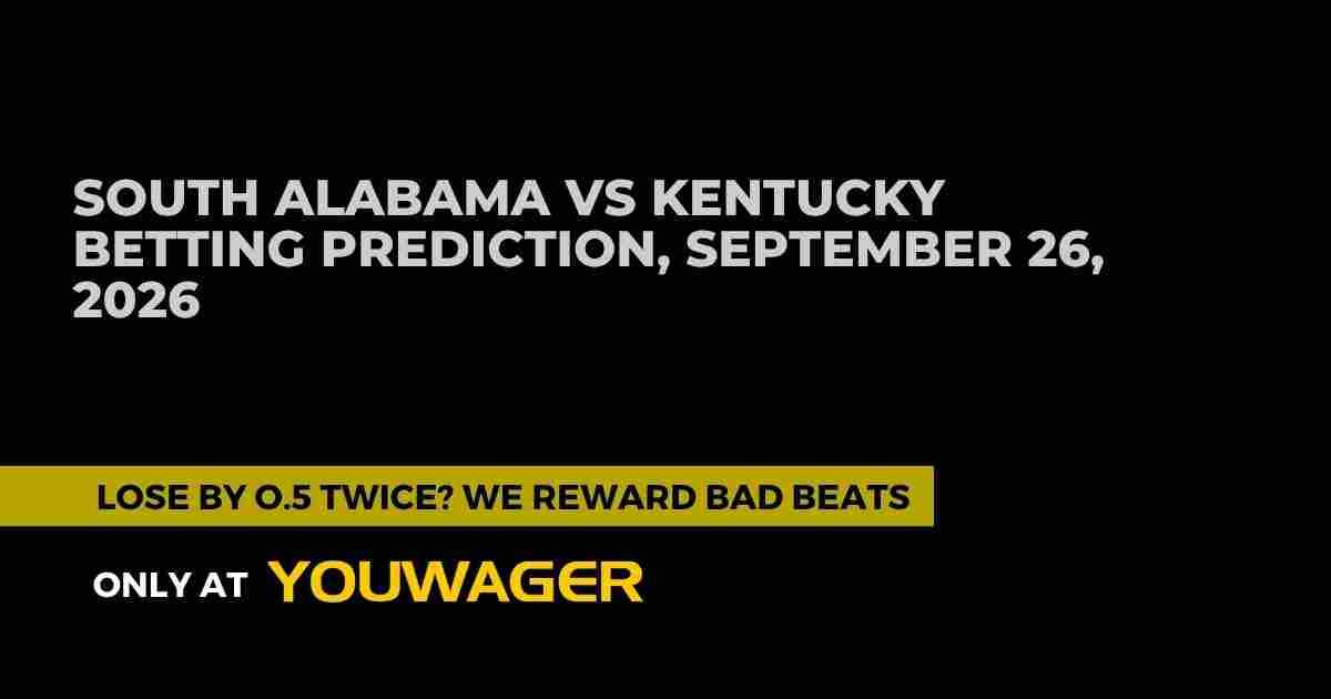 South Alabama vs Kentucky Betting Prediction, September 26, 2026