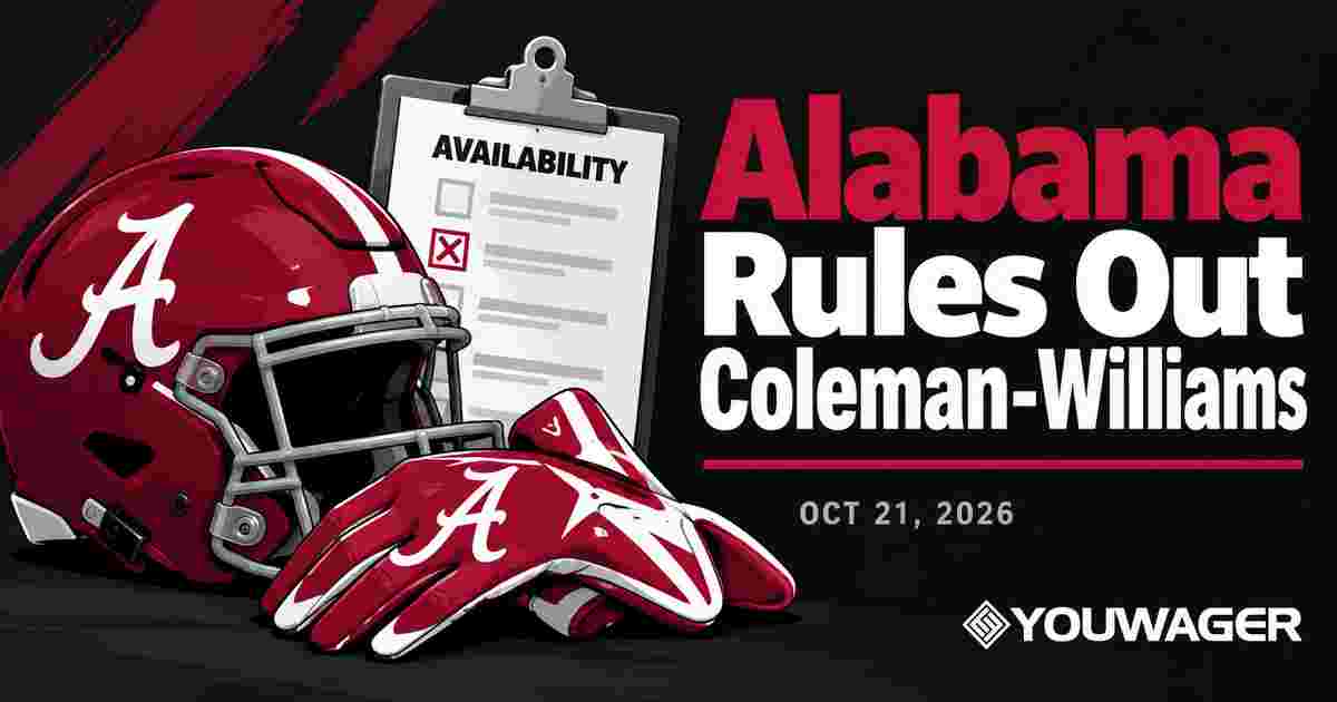 Alabama Rules Out Ryan Coleman-Williams and Terrance Green Against Texas A&M