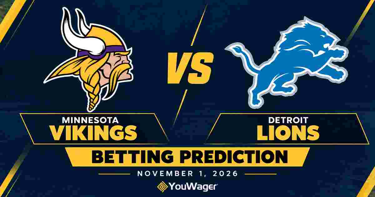 Minnesota Vikings vs Detroit Lions Betting Prediction, NFL Week 8 Predictions, November 1, 2026