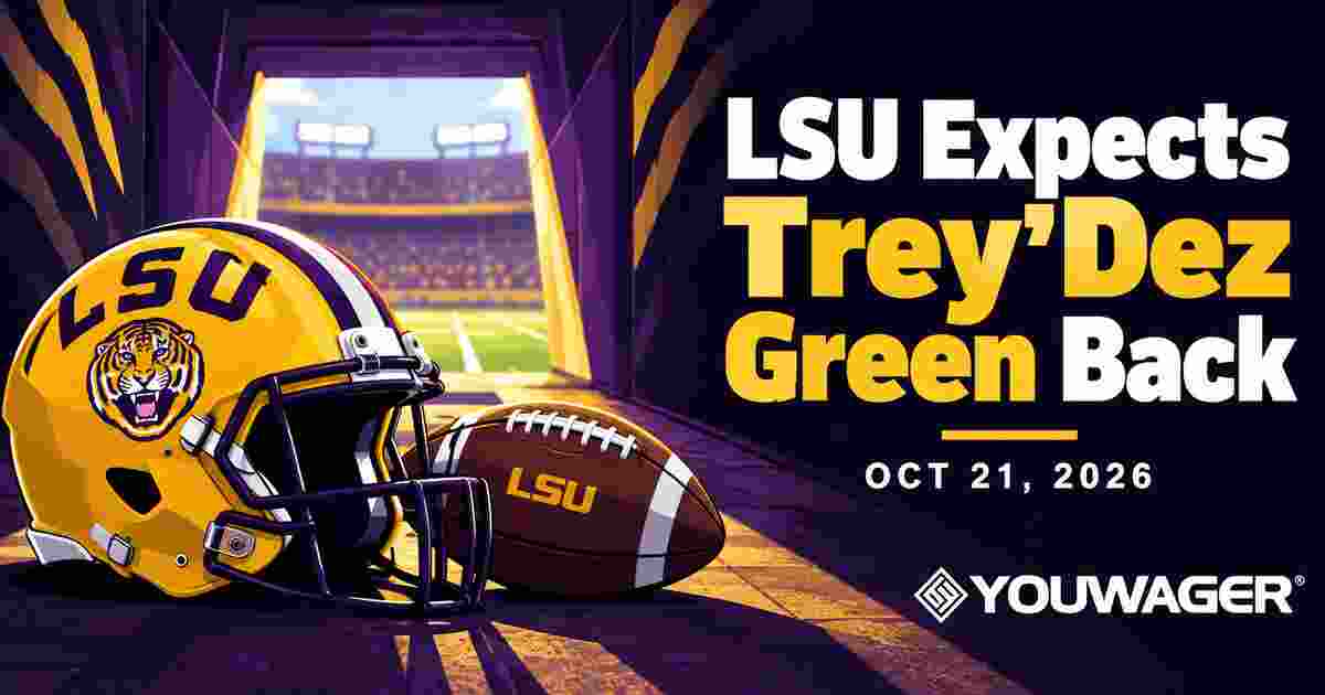 LSU Expects Trey'Dez Green Back Against Auburn After Knee Injury Absence