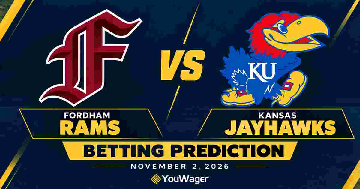 Fordham Rams vs Kansas Jayhawks Betting Prediction, College Basketball Predictions, November 2, 2026