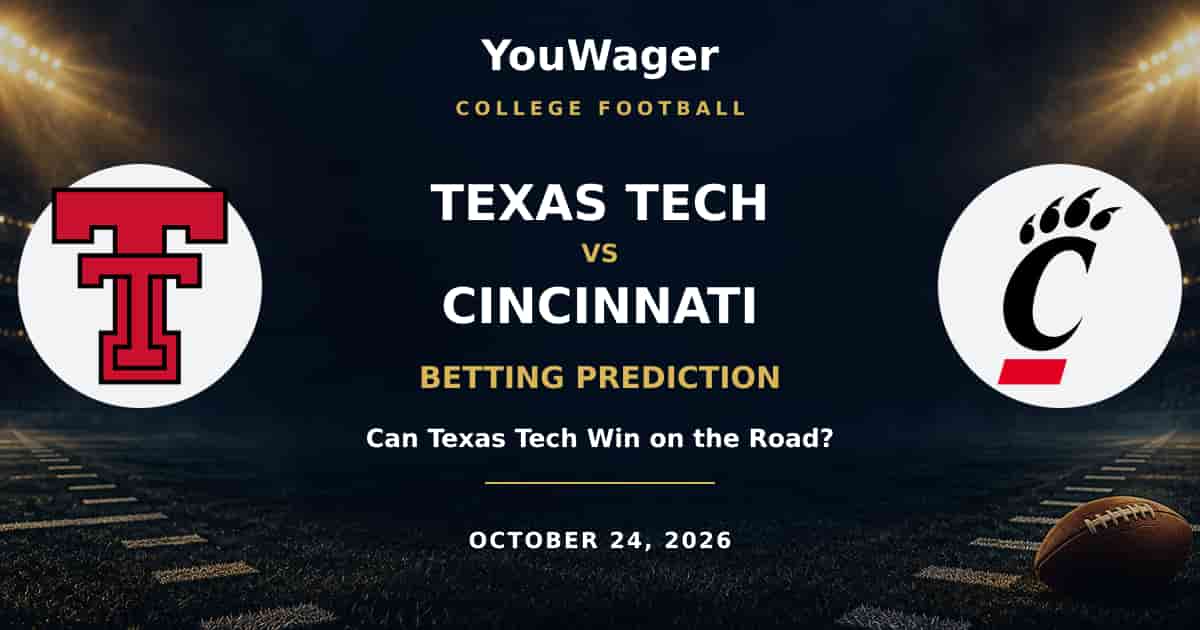 Texas Tech Red Raiders vs Cincinnati Bearcats Betting Prediction, October 24, 2026: Can Texas Tech Win on the Road?