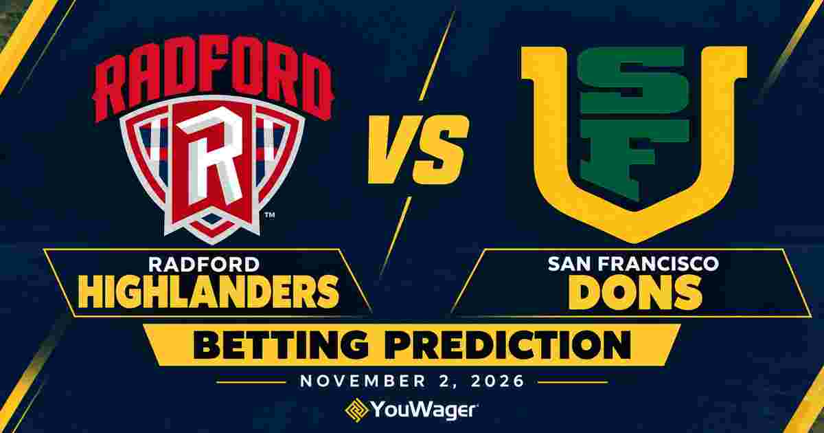 Radford Highlanders vs San Francisco Dons Betting Prediction, College Basketball Predictions, November 2, 2026