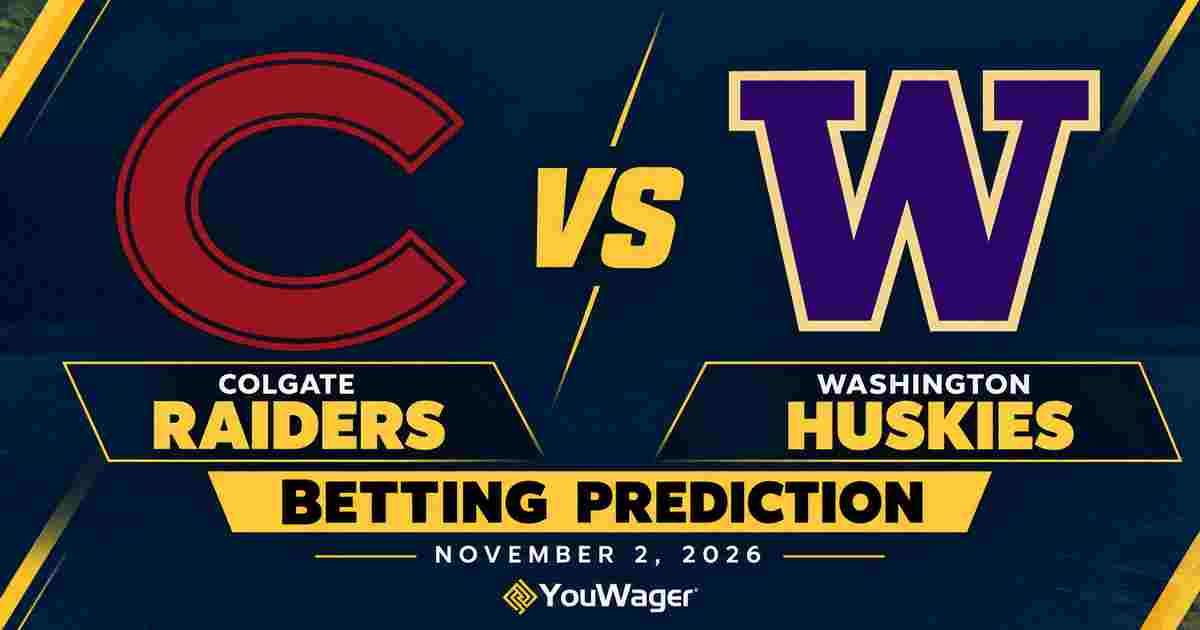 Colgate Raiders vs Washington Huskies Betting Prediction, College Basketball Predictions, November 2, 2026