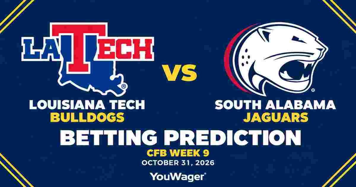 Louisiana Tech Bulldogs vs South Alabama Jaguars Betting Prediction, CFB Week 9 Predictions, October 31, 2026: Who wins?