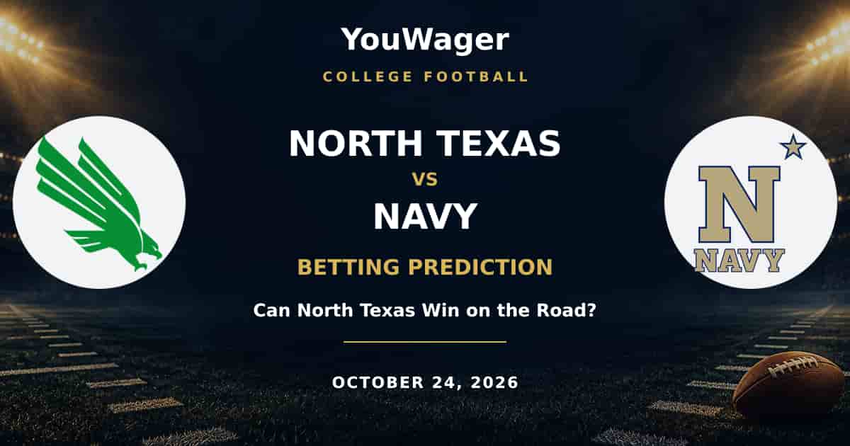 North Texas Mean Green vs Navy Midshipmen Betting Prediction, October 24, 2026: Can North Texas Win on the Road?