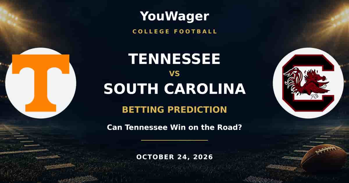Tennessee Volunteers vs South Carolina Gamecocks Betting Prediction, October 24, 2026: Can Tennessee Win on the Road?