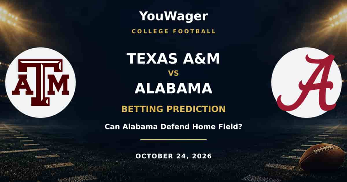 Texas A&M Aggies vs Alabama Crimson Tide Betting Prediction, October 24, 2026: Can Alabama Defend Home Field?
