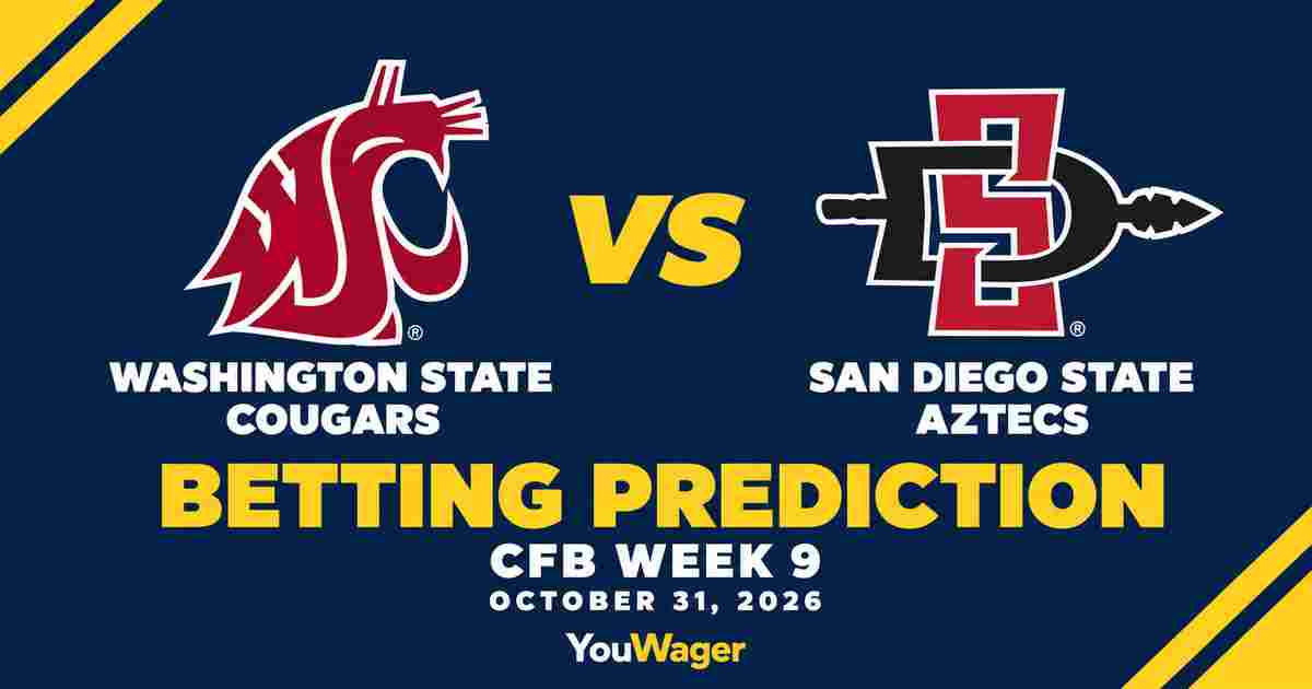 Washington State Cougars vs San Diego State Aztecs Betting Prediction, CFB Week 9 Predictions, October 31, 2026: Who wins?