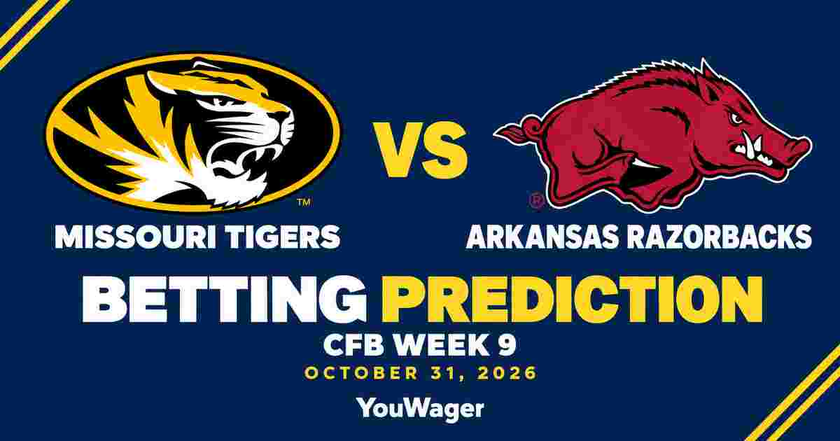 Missouri Tigers vs Arkansas Razorbacks Betting Prediction, CFB Week 9 Predictions, October 31, 2026: Who wins?