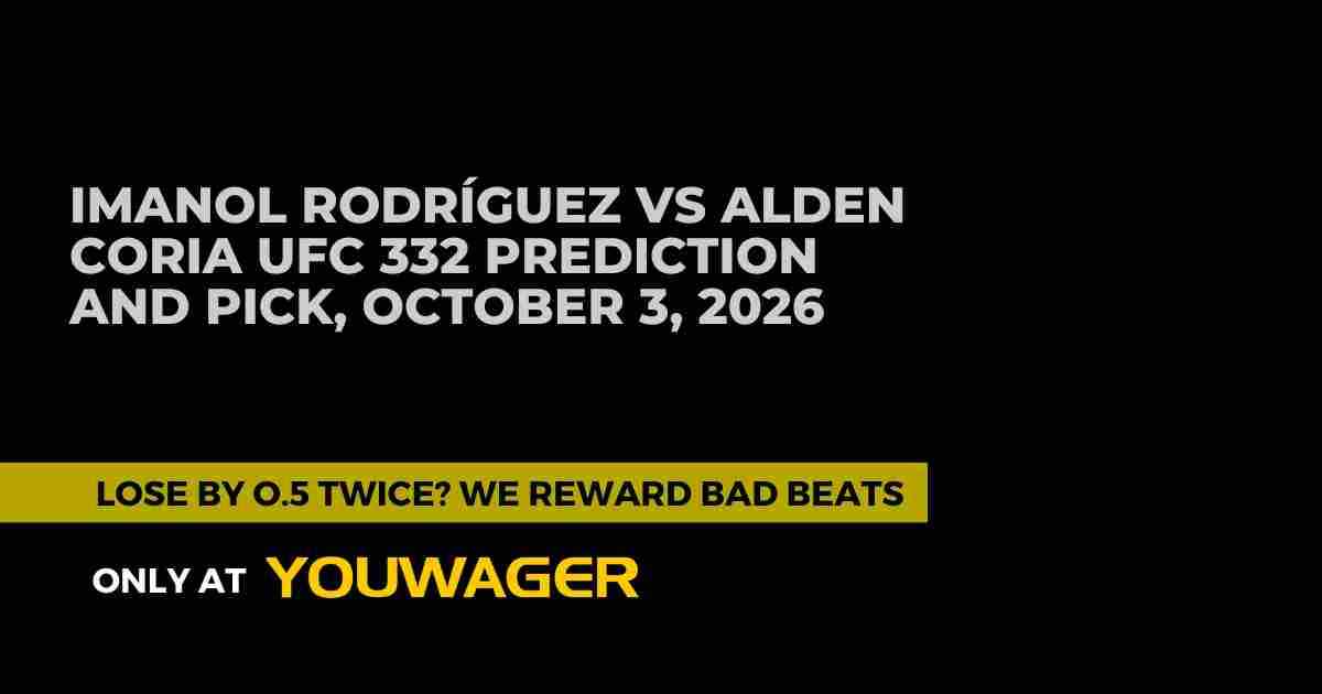 Imanol Rodríguez vs Alden Coria UFC 332 Prediction and Pick, October 3, 2026