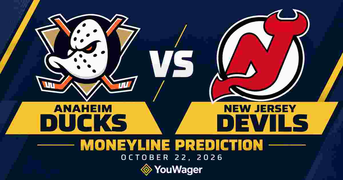 Anaheim Ducks vs New Jersey Devils Moneyline Prediction, October 22, 2026