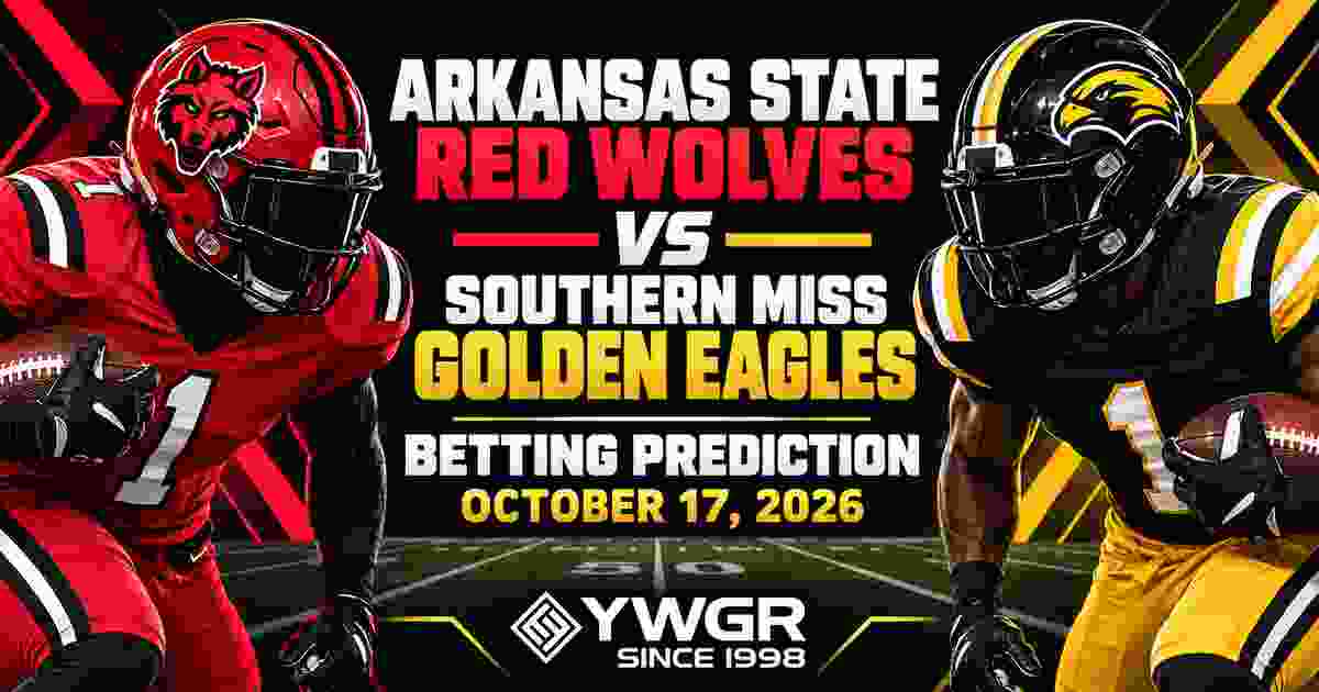 Arkansas State Red Wolves vs Southern Miss Golden Eagles Betting Prediction, October 17, 2026
