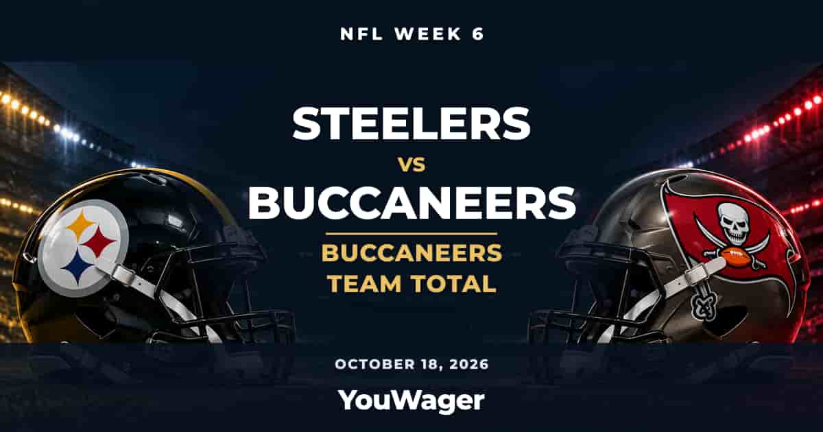 Tampa Bay Buccaneers Team Total vs Pittsburgh Steelers, Week 6, October 18, 2026