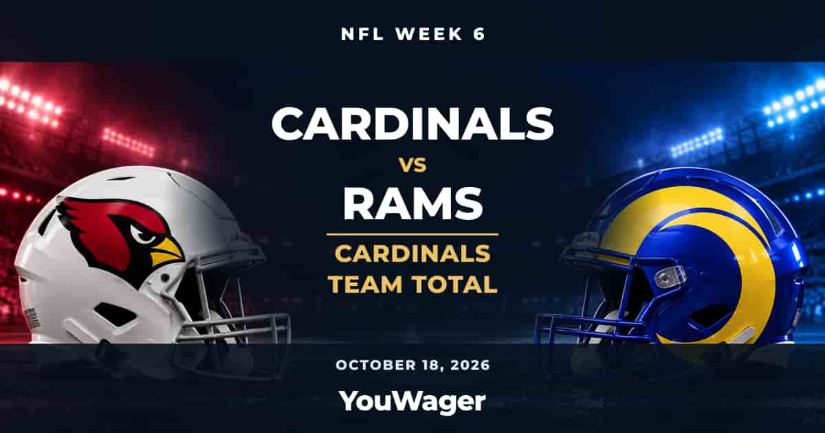 Arizona Cardinals Team Total vs Los Angeles Rams, Week 6, October 18, 2026
