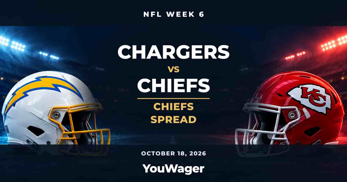 Kansas City Chiefs Spread Week 6 vs Los Angeles Chargers, October 18, 2026