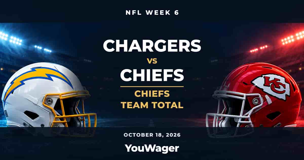 Kansas City Chiefs Team Total vs Los Angeles Chargers, Week 6, October 18, 2026