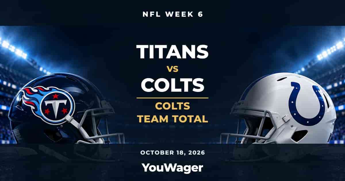 Indianapolis Colts Team Total vs Tennessee Titans, Week 6, October 18, 2026