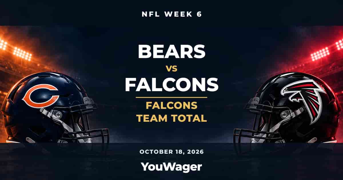 Atlanta Falcons Team Total vs Chicago Bears, Week 6, October 18, 2026