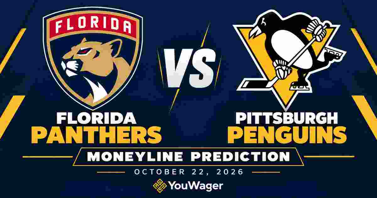 Florida Panthers vs Pittsburgh Penguins Moneyline Prediction, October 22, 2026