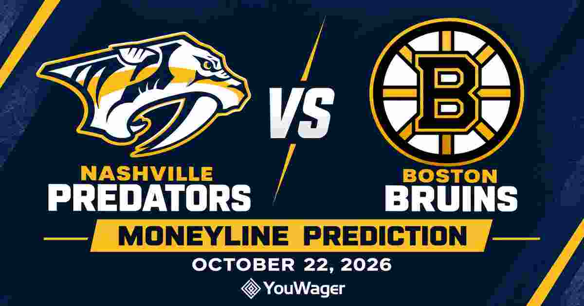Nashville Predators vs Boston Bruins Moneyline Prediction, October 22, 2026