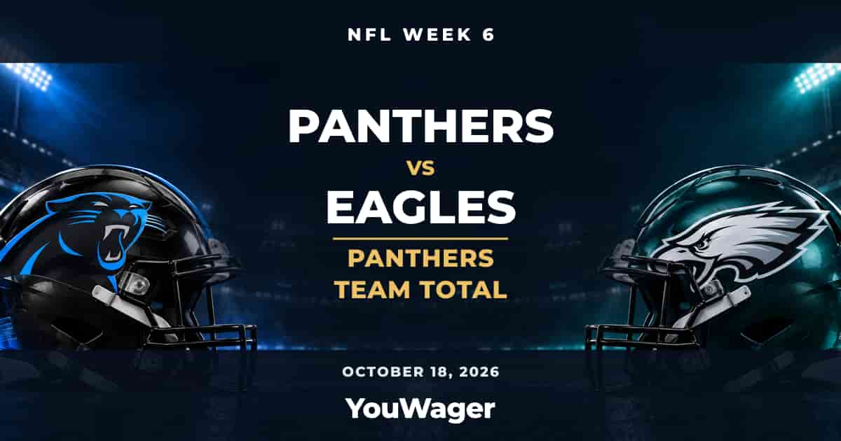 Carolina Panthers Team Total vs Philadelphia Eagles, Week 6, October 18, 2026