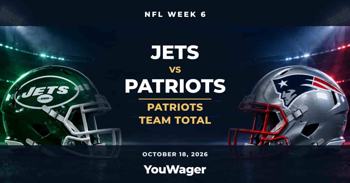 New England Patriots Team Total vs New York Jets, Week 6, October 18, 2026