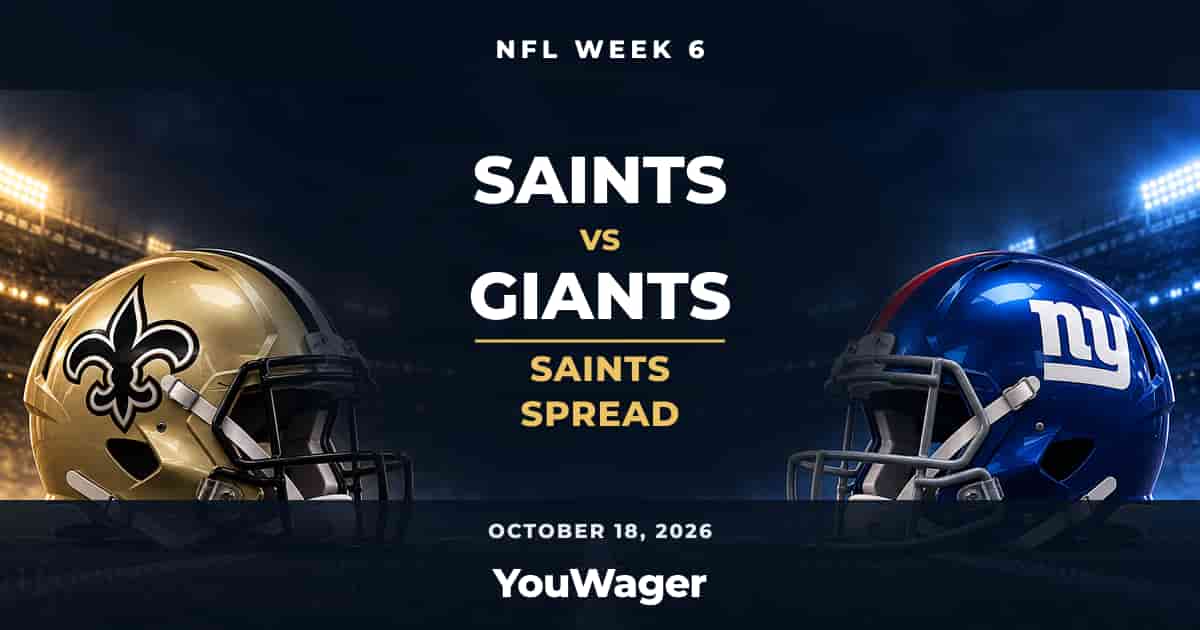 New Orleans Saints Spread Week 6 vs New York Giants, October 18, 2026