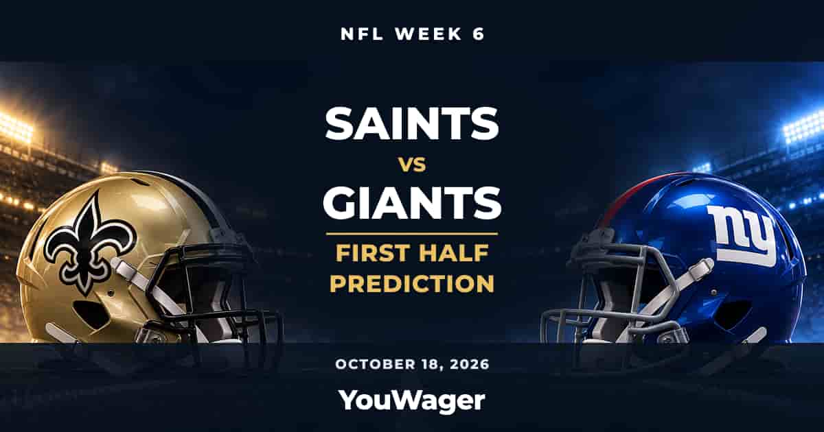 New Orleans Saints vs New York Giants First Half Prediction, Week 6, October 18, 2026