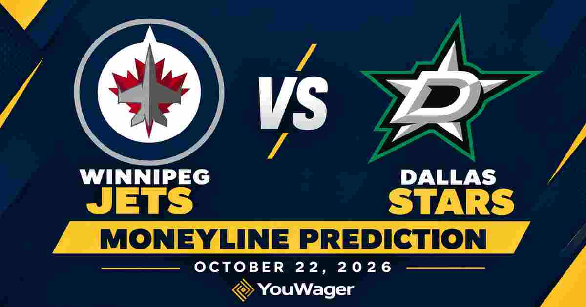 Winnipeg Jets vs Dallas Stars Moneyline Prediction, October 22, 2026